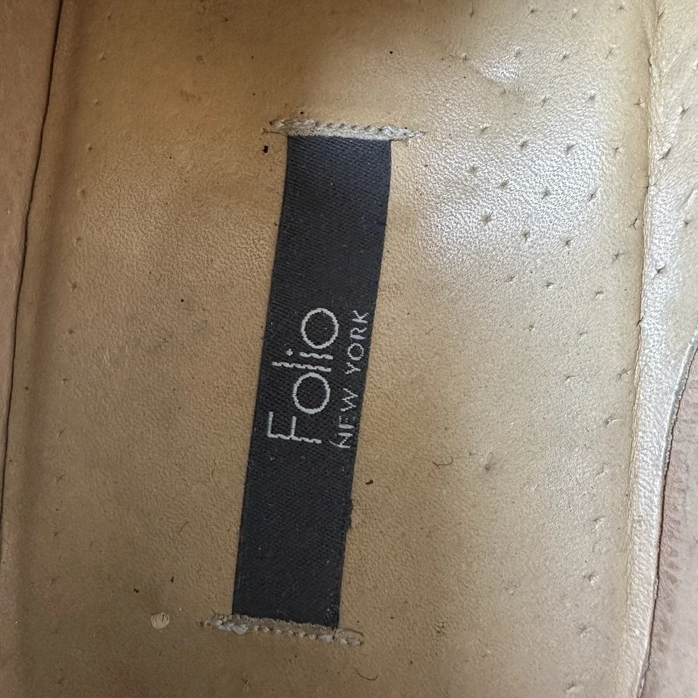 FOLIO New York Oxfords Dress Shoes Men's Size 11M‎ Brown Leather Split Toe Laces